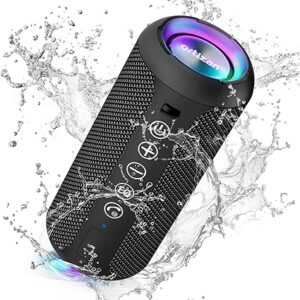 Ortizan Portable Bluetooth Speaker (1nd Gen), IPX7 Waterproof, Wireless, Big Sound and Deep Bass, TWS Pairing, 30Hrs of Playtime, Valentines Day Gifts for Him, Birthday Gifts for Men Women - Black